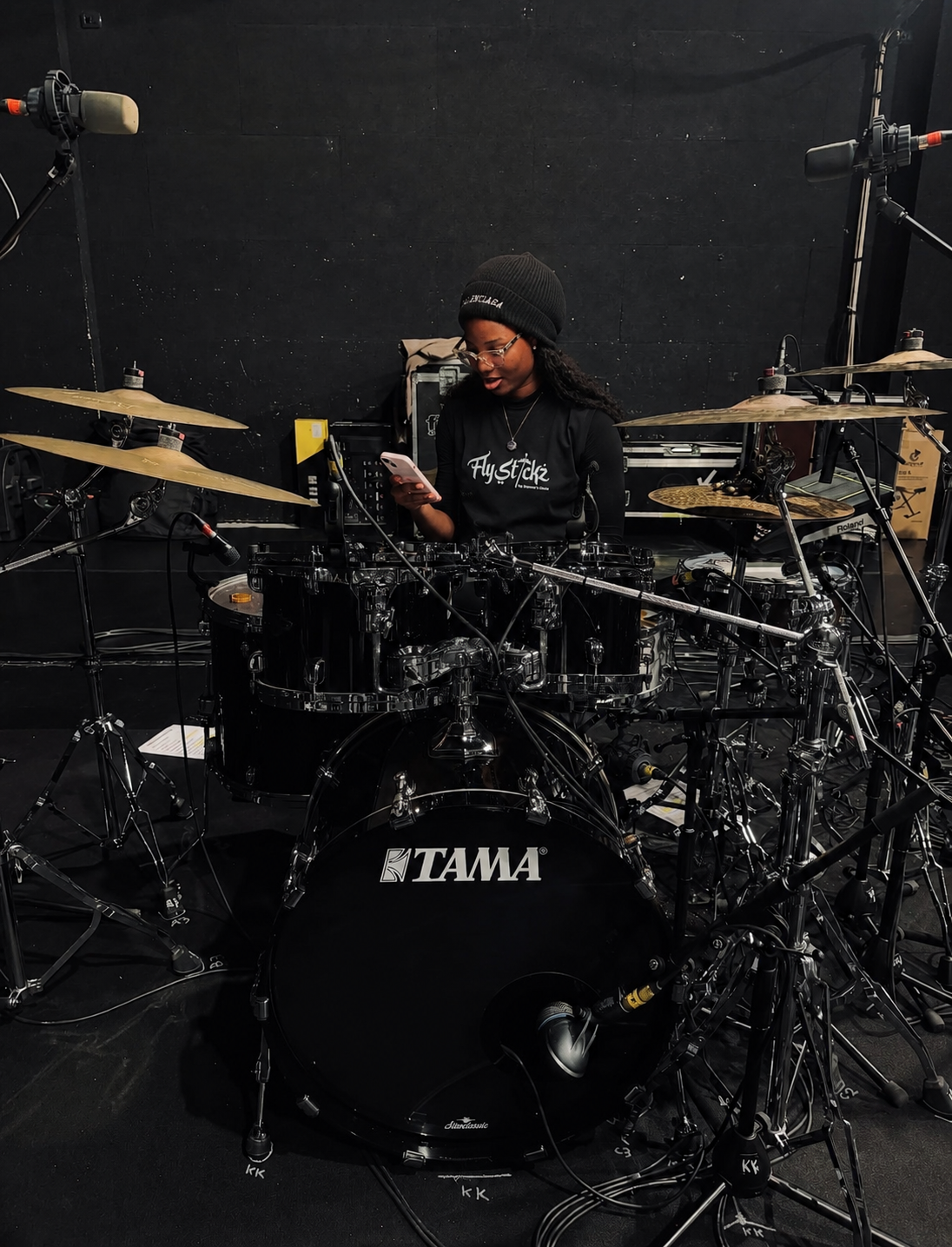 StarBlessing at the kit during a rehearsal break